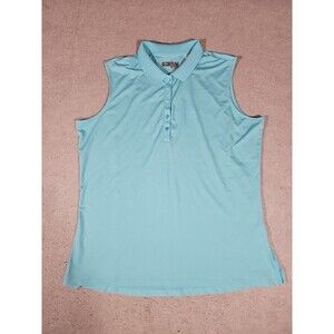 Callaway Opti Dri Polo Shirt Mens Sleeveless Aqua Golf Performance XXL